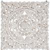 imageDeco 79 Wooden Floral Handmade Home Wall Decor Intricately Carved Wall Sculpture with Mandala Design Wall Art 36quot x 2quot x 36quot White