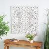 imageDeco 79 Wooden Floral Handmade Home Wall Decor Intricately Carved Wall Sculpture with Mandala Design Wall Art 36quot x 2quot x 36quot White