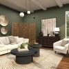 imageDeco 79 Wooden Floral Handmade Partition Room Divider Screen LARGE SIZE Brown