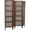 imageDeco 79 Wooden Floral Handmade Partition Room Divider Screen LARGE SIZE Brown