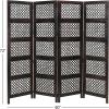 imageDeco 79 Wooden Floral Handmade Partition Room Divider Screen LARGE SIZE Brown