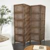 imageDeco 79 Wooden Floral Handmade Partition Room Divider Screen LARGE SIZE Brown
