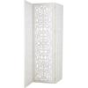 imageDeco 79 Wooden Floral Handmade Room Divider Screen Hinged Foldable Partition 3 Panel Privacy Screen with Intricate Carved Design 60quot x 1quot x 69quot White