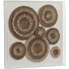 imageThe Novogratz Paper Starburst Handmade Radial Circles Shadow Box with Canvas Backing 24quot x 3quot x 24quot BrownBrown