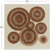 imageThe Novogratz Paper Starburst Handmade Radial Circles Shadow Box with Canvas Backing 24quot x 3quot x 24quot BrownBrown
