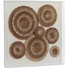 imageThe Novogratz Paper Starburst Handmade Radial Circles Shadow Box with Canvas Backing 24quot x 3quot x 24quot BrownBrown