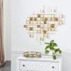 imageCosmoLiving by Cosmopolitan Metal Geometric Home Wall Decor 3D Stripe Wall Sculpture Wall Art 36quot x 1quot x 23quot Gold32L x 32W