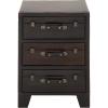 imageDeco 79 Faux Leather Room Cabinet Vintage Faux Leather Storage Cabinet with Buckles and Straps Detailing Accent Cabinet 19quot x 14quot x 28quot Dark Brown