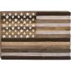 imageDeco 79 Metal American Flag Home Wall Decor Indoor Outdoor Wall Sculpture Wall Art 38quot x 2quot x 26quot RedDark Brown