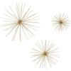 imageDeco 79 Metal Starburst 3D Long Spike Wall Decor Set of 3 6quot 9quot 12quotW GoldGold