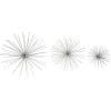imageDeco 79 Metal Starburst 3D Long Spike Wall Decor Set of 3 6quot 9quot 12quotW GoldSilver