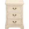 imageDeco 79 Wood Room Cabinet 3 Drawer Storage Cabinet Accent Cabinet 17quot x 14quot x 25quot Cream