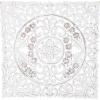 imageDeco 79 Wooden Floral Handmade Home Wall Decor Intricately Carved Wall Sculpture with Mandala Design Wall Art 36quot x 2quot x 36quot White