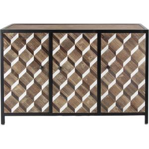 imageDeco 79 Contemporary Wood Rectangle Cabinet 47quot x 16quot x 32quot Brown