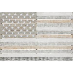 imageDeco 79 Metal American Flag Home Wall Decor Indoor Outdoor Wall Sculpture Wall Art 38quot x 2quot x 26quot RedWhite