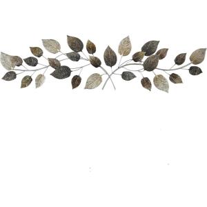 imageDeco 79 Metal Leaf Textured Wall Decor with Multiple Shades 30quot x 2quot x 33quot Bronze50L x 15W