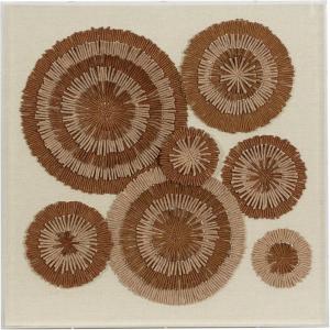 imageThe Novogratz Paper Starburst Handmade Radial Circles Shadow Box with Canvas Backing 24quot x 3quot x 24quot BrownBrown