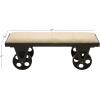imageDeco 79 Industrial Wood Foyer Bench for Hallway Front Door Doorway Living Mudroom Bedroom Waiting Room 47quotL x 16quotW x 17quotH Brown