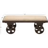 imageDeco 79 Industrial Wood Foyer Bench for Hallway Front Door Doorway Living Mudroom Bedroom Waiting Room 47quotL x 16quotW x 17quotH Brown