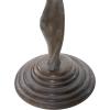 imageDeco 79 Mango Wood Floral Handmade Intricately Carved Accent Table with Spiral Leg and Gray Distressing 18quot x 18quot x 22quot BrownBrown
