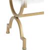 imageDeco 79 Metal Home Bench Entryway Bench with White Faux Fur Top Bedroom Bench 42quot x 17quot x 20quot GoldWhite