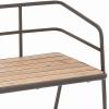 imageDeco 79 Metal Home Bench Entryway Bench with Wood Seat Bedroom Bench 45quot x 18quot x 28quot BlackINDUSTRIAL
