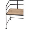 imageDeco 79 Metal Home Bench Entryway Bench with Wood Seat Bedroom Bench 45quot x 18quot x 28quot BlackINDUSTRIAL