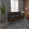imageDeco 79 Metal Room Storage Bench Entryway Bench with Tufted Faux Leather Bench 54quot x 19quot x 31quot Bronze