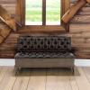 imageDeco 79 Metal Room Storage Bench Entryway Bench with Tufted Faux Leather Bench 54quot x 19quot x 31quot Bronze