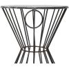 imageDeco 79 Metal Round Accent Table 15quot x 15quot x 18quot Gray