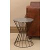 imageDeco 79 Metal Round Accent Table 15quot x 15quot x 18quot Gray