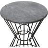 imageDeco 79 Metal Round Accent Table 15quot x 15quot x 18quot Gray