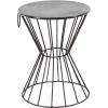 imageDeco 79 Metal Round Accent Table 15quot x 15quot x 18quot Gray