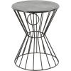 imageDeco 79 Metal Round Accent Table 15quot x 15quot x 18quot Gray