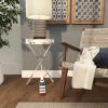 imageDeco 79 Metal Ship Wheel Side End Accent Table Ship Wheel Top End Table with Oar Shaped Legs Side Table 23quot x 23quot x 24quot WhiteSide Table 16 x 16 x 28