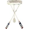 imageDeco 79 Metal Ship Wheel Side End Accent Table Ship Wheel Top End Table with Oar Shaped Legs Side Table 23quot x 23quot x 24quot WhiteSide Table 16 x 16 x 28