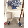 imageDeco 79 Metal Ship Wheel Side End Accent Table Ship Wheel Top End Table with Oar Shaped Legs Side Table 23quot x 23quot x 24quot WhiteSide Table 23 x 23 x 24