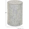 imageDeco 79 Mother of Pearl Shell Geometric Handmade Side End Accent Table Mosaic End Table Side Table 14quot x 14quot x 20quot Multi ColoredLight Blue