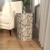 imageDeco 79 Mother of Pearl Shell Geometric Handmade Side End Accent Table Mosaic End Table Side Table 14quot x 14quot x 20quot Multi ColoredMulti Colored