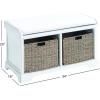 imageDeco 79 Traditional Wood Storage Bench CONVENIENTLY SIZED White