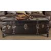 imageDeco 79 Vintage Room Storage Bench  Faux Leather Entryway Benches with Buckle Straps and Stud Details Set of 3  48quot 19quot 19quotW Brown