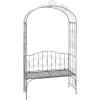 imageDeco 79 41394 Metal Garden Arch with Bench 45 by 88Inch