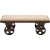 imageDeco 79 Industrial Wood Foyer Bench for Hallway Front Door Doorway Living Mudroom Bedroom Waiting Room 47quotL x 16quotW x 17quotH Brown