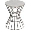 imageDeco 79 Metal Round Accent Table 15quot x 15quot x 18quot Gray