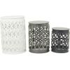 imageDeco 79 Metal Side End Accent Table Indoor Outdoor Nesting End Table with Carved Trellis Design Set of 3 Side Table 23quot 19quot 15quotH Multi Colored