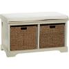 imageDeco 79 Traditional Wood Storage Bench CONVENIENTLY SIZED White