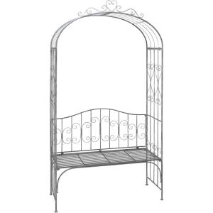 imageDeco 79 41394 Metal Garden Arch with Bench 45 by 88Inch