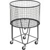 imageCosmoLiving by Cosmopolitan Metal Storage Cart Deep Set Rolling Mesh Laundry Basket  18quot x 18quot x 24quot BlackBlack