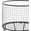 imageCosmoLiving by Cosmopolitan Metal Storage Cart Deep Set Rolling Mesh Laundry Basket  18quot x 18quot x 24quot BlackBlack