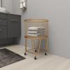 imageCosmoLiving by Cosmopolitan Metal Storage Cart Deep Set Rolling Mesh Laundry Basket  18quot x 18quot x 24quot BlackGold
